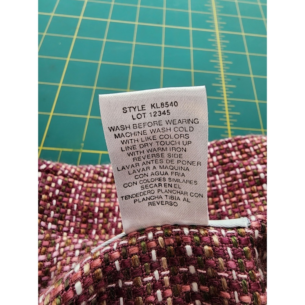 Jaclyn Smith Pink Tweed Blazer Office Preppy Jacket Elle Woods Professional 10 - Picture 8 of 8